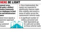 पुणे कॅन्ट बोर्डाने पथदिवे बसवण्यासाठी ४४ लाख रुपये मंजूर केले